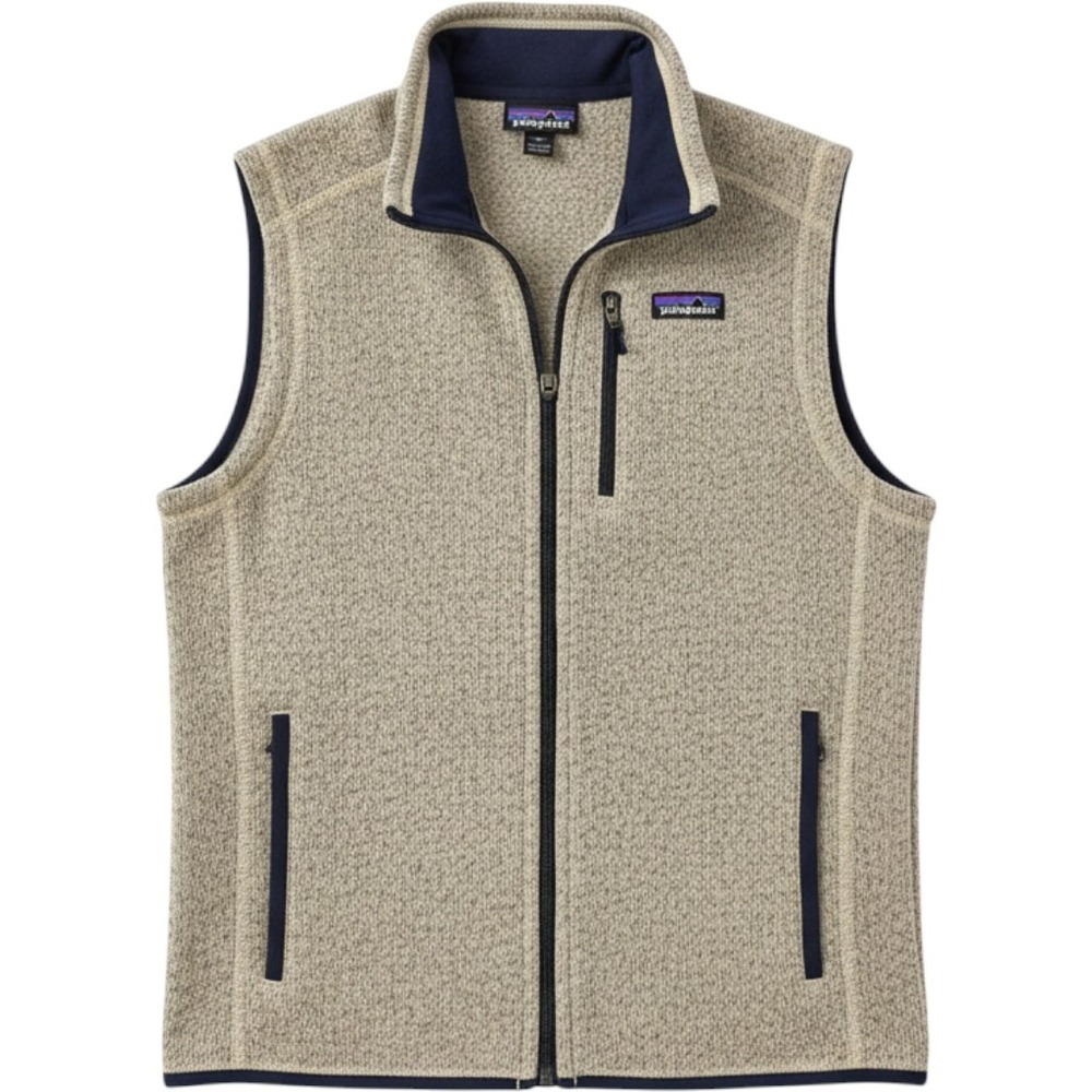Patagonia Better Sweater Vest Mens Small Oatmeal Heather Full Zip Fleece 25882